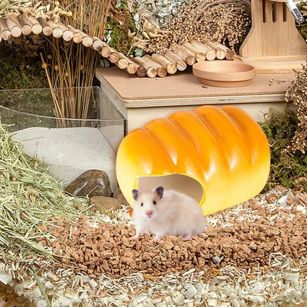 

Bread Shaped Pet Small House Cooling Hamster Bed Pet Supplies Hamster Nest Hedgehogs Style 4