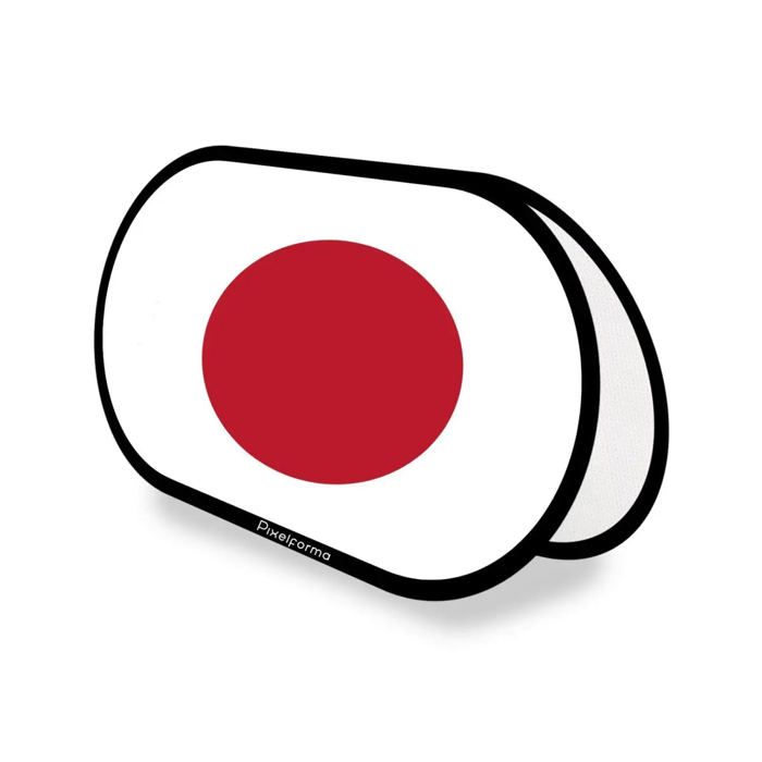 Drapeau - Japon - Ovale - 70 X 120 Cm - Polyester - Impression Recto/verso