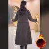 Two Sides Wear Mom's Snow Fleece Woolen Coat Autumn Winter New Warm Velvet Long Thicken Windbreaker Women Wool Jacket Overcoat