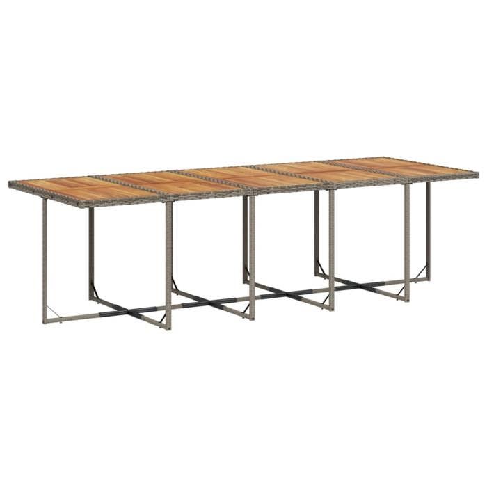 VidaXL Ensemble à manger de jardin 11pcs avec coussins gris poly rotin 3210758