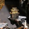 Zen Buddha Kadidelnice s zpětným tokem Design krajinného vodopádu Pryskyřice Domácí dekorace pro meditaci Jógu Kancelářský stůl Úleva od stresu Dárek