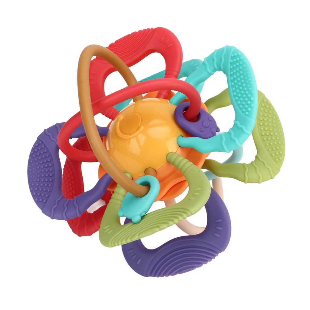 Manhattan Ball Plastic Cement Baby Teether Teethers Light Weight Baby Sensory Toys Ball for Children Infant