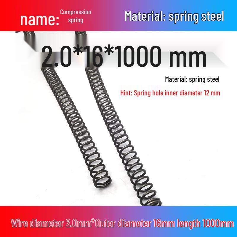 Spring Wire: 1m Long, Soft Pressure, Manganese Steel, 0.3-4.5mm Diameter, Yellow Compression Return.