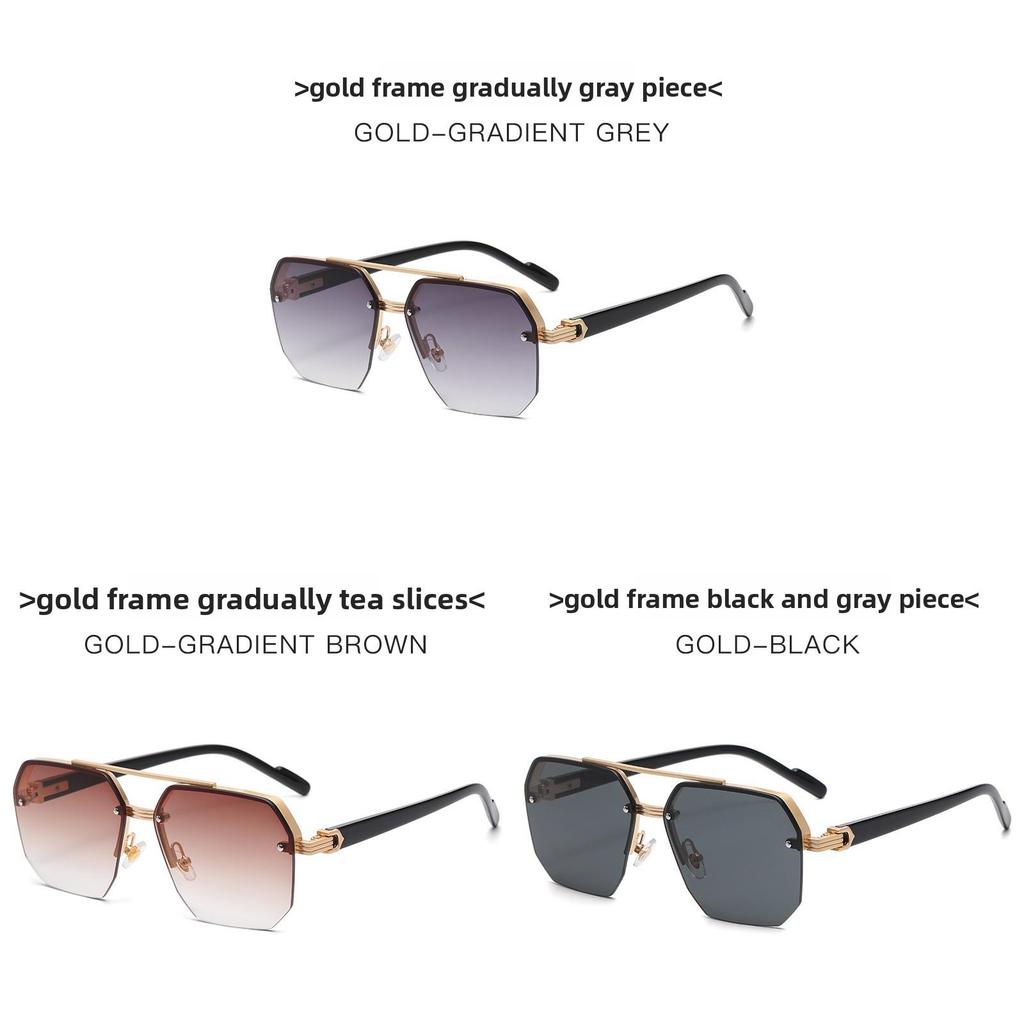 Metal Double Beam Mens Driving Sunglasses With Uv400 Protection For Fashion Travel Summer