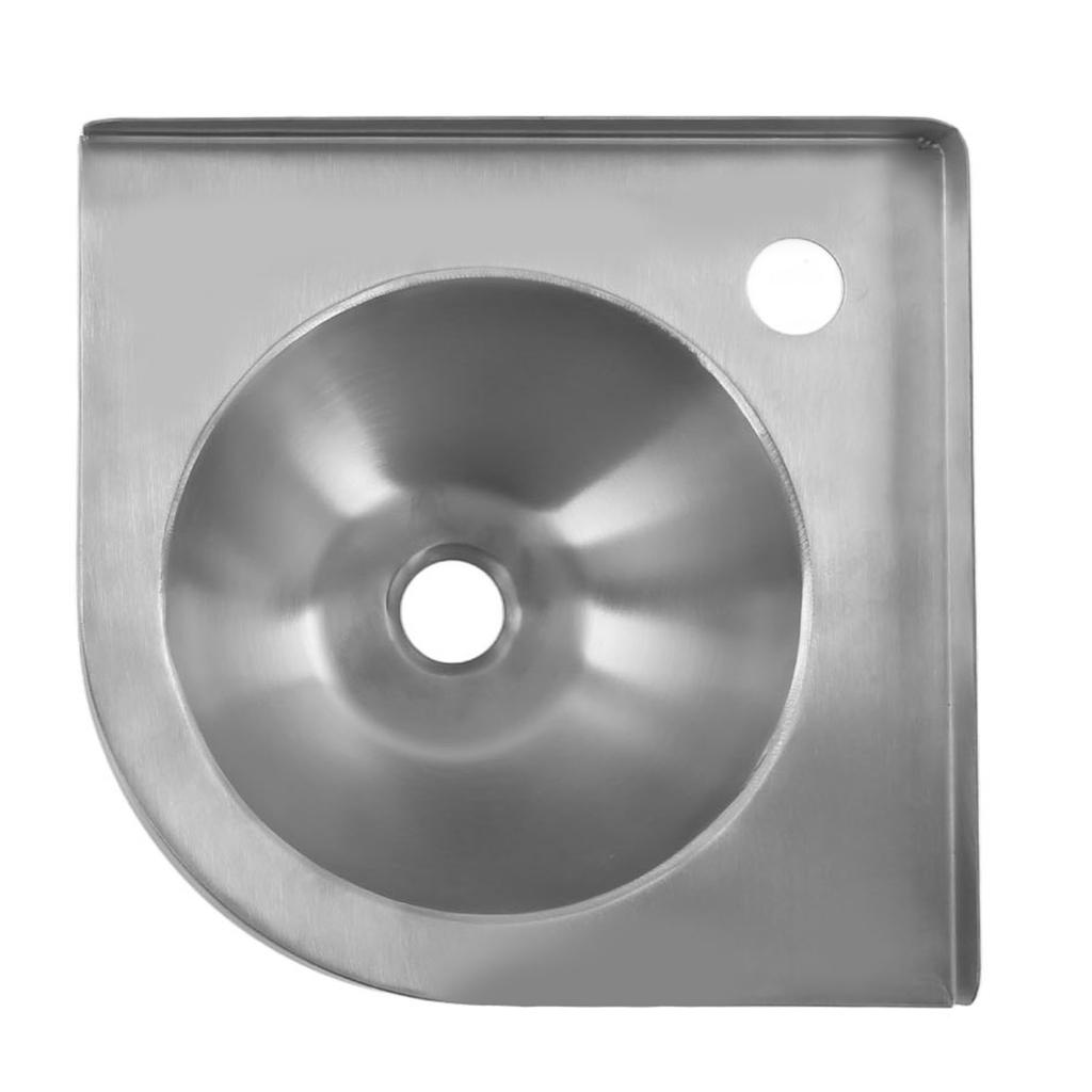 Corner Triangle Basin Sink Brushed Finish Kitchen Bathroom Hand Wash Basin Sink for Boat Caravan RV Camper
