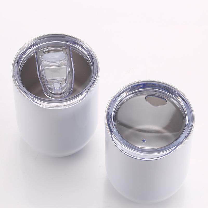 12Oz Eggshell Cup Pro 304 Stainless Steel Sublimation Coated Egg Cup Creative U-Shaped Red Wine Glass