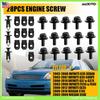 28pcs Car Shield Splash Body Engine Bolts Nut Fender Bumper Screw Clip Rivet