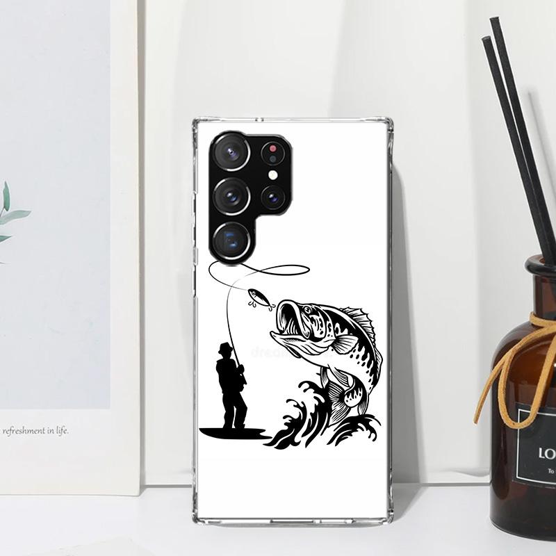Hunting Fishing Man Phone Case For Samsung Galaxy S26 S25 Edge S24 FE S23 S22 Ultra S21 Plus S20 + Art Fundas Back Cover Galaxy