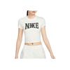 Nike As W Nsw Slim Crop Fashion Round Neck Logo Short Sleeve T-Shirt Women T-Shirt White HQ1710133