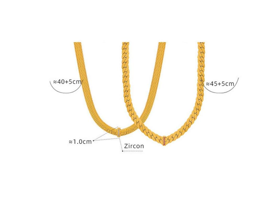 European & American Chunky Chain Spliced Necklace: Versatile Men’s & Women’s Jewelry