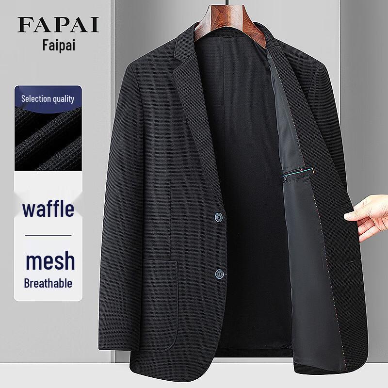 

FAPAI Men s Waffle Grid Casual Suit Jacket 2XL