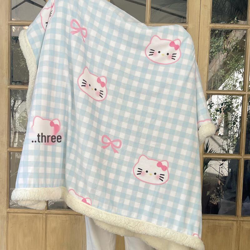 OEING Christmas Bear Double-Sided Lamb Fleece Blanket