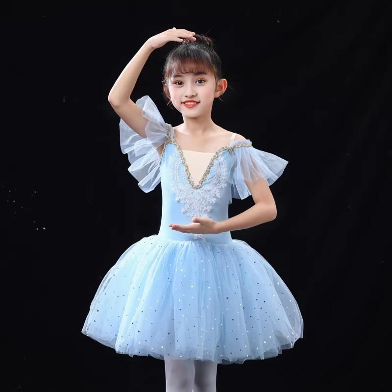 Fashion Ballet Dress Stage Performance Costume Girl's Ballerina Outfit Children's Clothes Ballet Dance Wear Summer Dresses