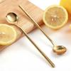 4 pcs Coffee Spoons, Espresso Stirring Stainless Steel Gold Teaspoons Coffee Tea Milk Ice Ware Spoon