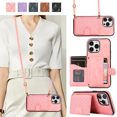 Crossbody Wallet Card Slot Flip bőr tok iPhone 15 14Plus 13 12 11 Pro Max 8P 7P XR XS Max /Samsung S23 S22 S21 S20 Ultra Plus A14 A54 A13 A53 készülékhez