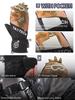 TaoTech Snowsaurus Mitten Gloves with Wrist Guards for Men and Women, Five-Finger Ski Gloves with Protectors and Inner Fingers (L, Dark Green)