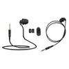 3.5mm Single Side Audio In Ear Earphone Universal Earbud Black Headset for Mobile Phone Tablet PC Computer MP3 Players