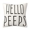 Easter Black and White Rabbit Pillowcase Spring Decorative Letter Pillow Sofa Cushion Cover