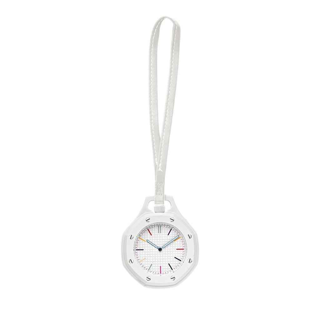 Biokeramisch Achtkant Popstijl Zakhorloge Bedrukt Logo Uurwerk Horloge 40mm Wijzerplaat Leren Nekkoord Modekleur Hanger Klok