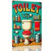 Vintage Metallposter Wanddekoration Reinigungsmittel Schild für Toilette