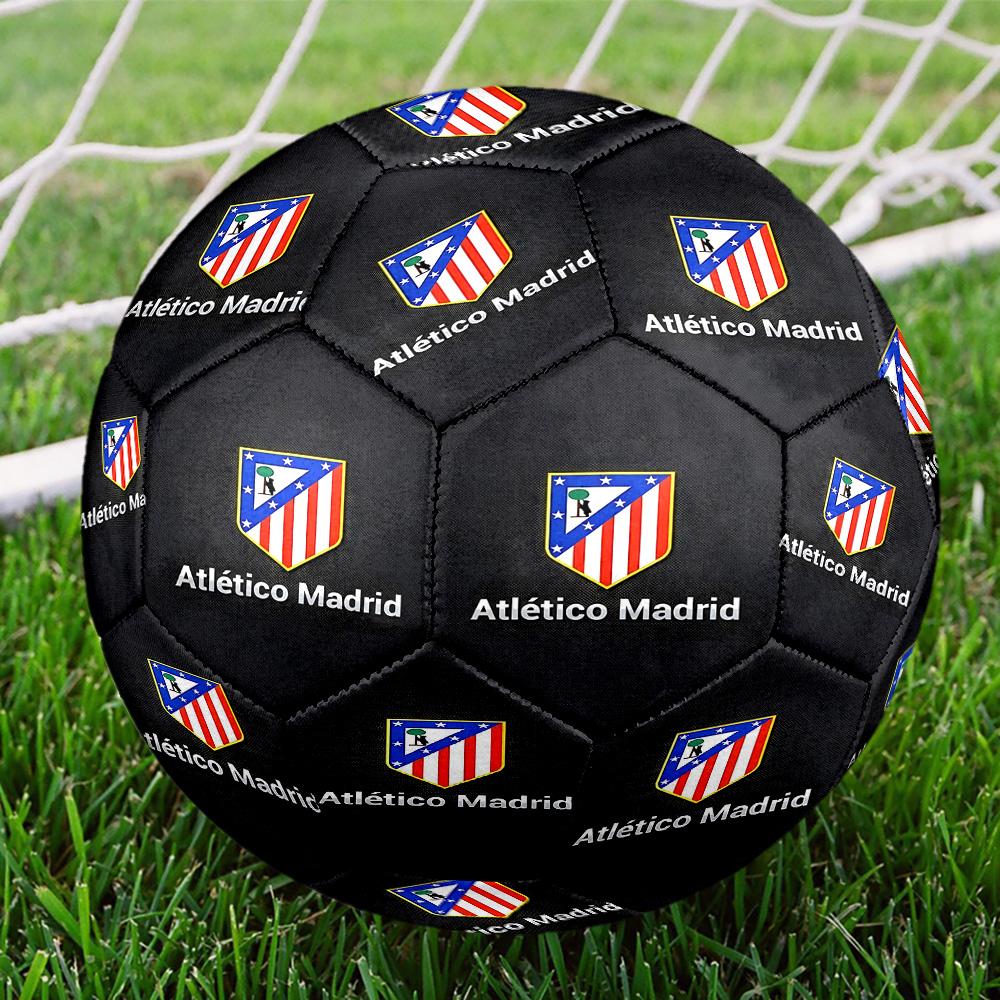 Atletico Madrid Print Size 5 Soccer Ball, Standard Match Football for Sports Game and Team Practice, Ideal Gift for Soccer Fans