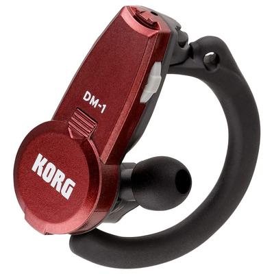 Metrónomo tipo auricular KORG DM-1 RD para entrenamiento deportivo, Codiseñado con el Dribble Designer Masakazu Okabe, Rojo, Ideal para la práctica al aire libre