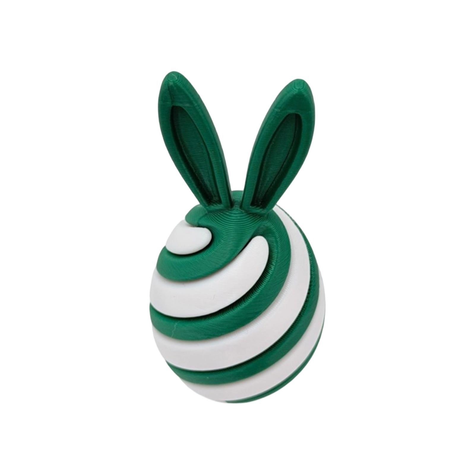 

3D Printed Spiral Fidget Toy Bunny Ear Design Stress Relief Finger Toy 6cm Size Durable Material for Sensory and Focus One Size