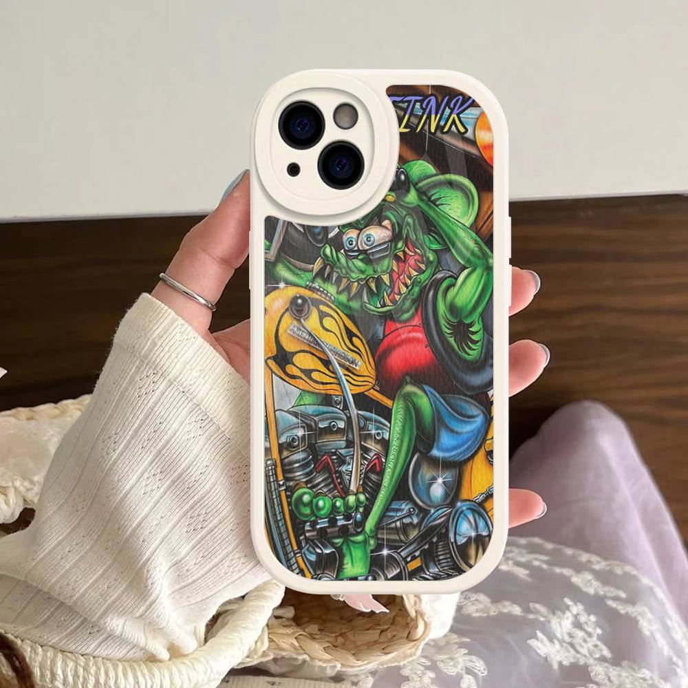 Funny Rat Fink Phone Case Hard Leather For IPhone 14 13 16 Mini 15 14 11 12 Pro Max Plus Fundas