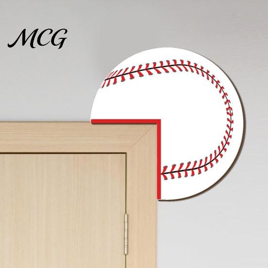 Basketball Door Frame Sticker Sticker, Sports Corner Protector, Football Baseball Rugby Self-Adhesive Themed Protector Sign for Fans Boys Rooms