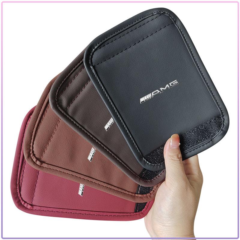 PIG4 1/2Pcs PU Leather Roof Handle Anti-scratch Protector Case Stickers For Mercedes Benz AMG W205 W218 W177 W176 W169 A B C E S Clas