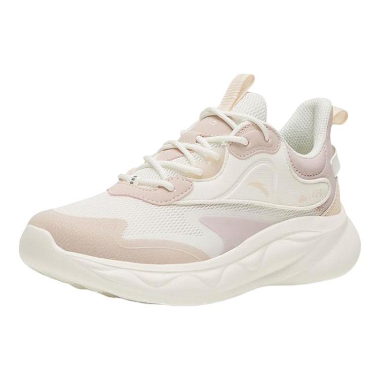 New Anta Mianbomb 2 Cushioned Slip Resistant Abrasion Resistant Low Top Casual Running Shoes Women's White Gray 922315546-2