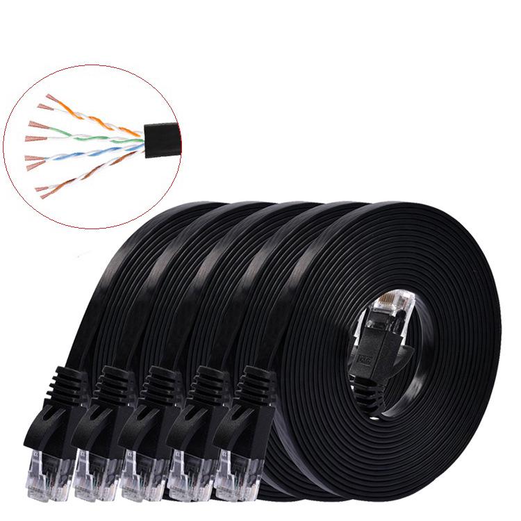 In-Stock Ultra-Thin CAT6 Gigabit Flat Network Cable - Pure Copper