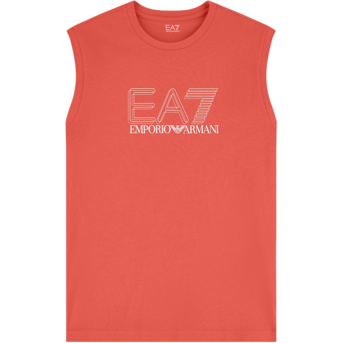 Emporio Armani EA7 Logo Print Cotton Sleeveless T-Shirt Men tops 7M001306-AF10375-U5003 S