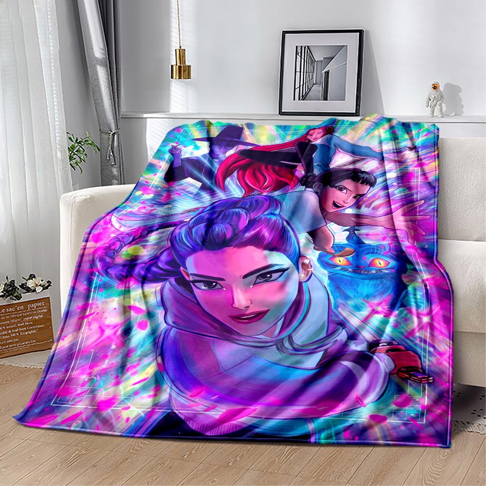 Cyberpunk Heroes Unite Blanket Soft Warm Cozy Suitable for Livingroom Couch Bedding for All Occasions Modern Style