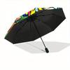 Mario Gaming Characters Automatic Folding Umbrella - Lightweight, Retractable Design with 8-Rib Durability, Perfect for Outdoor Adventures,
