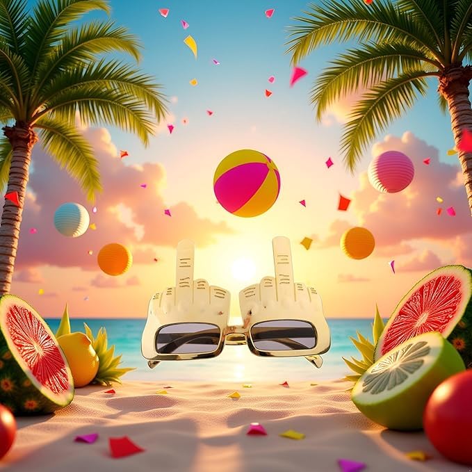 Tricky Middle Finger Creative Middle Finger Hand Shape Finger Silly Funny Party Novelty Sunglasses Novelty Party Glasses Gram [Qintreesify]