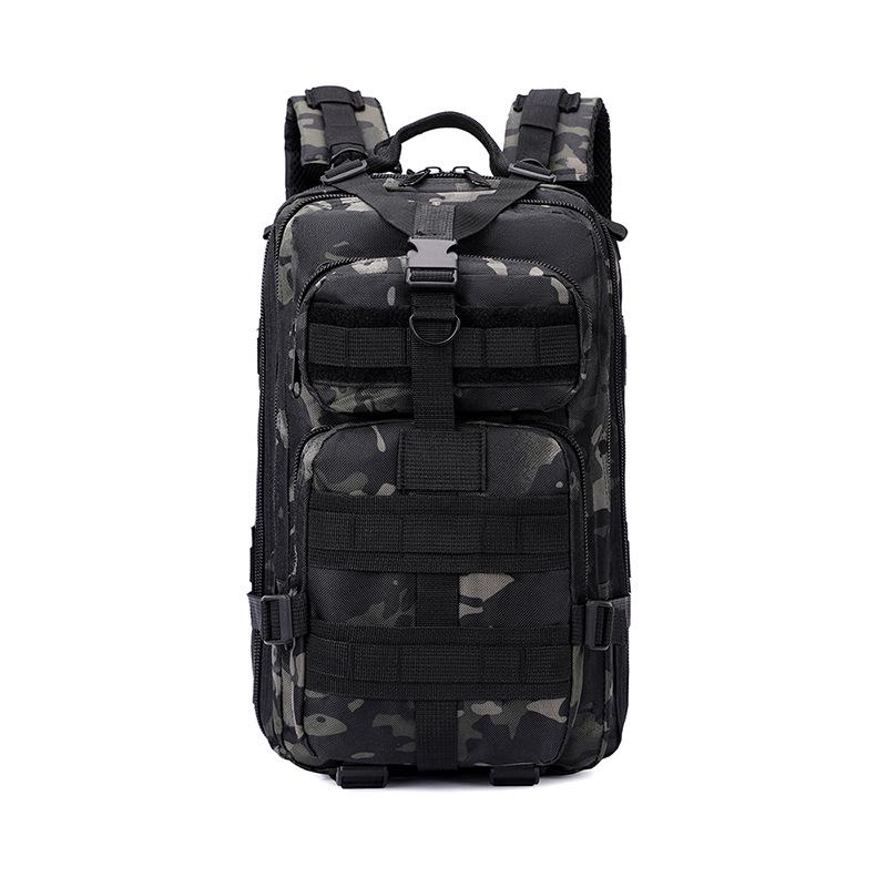Camouflage 3P Tactical Backpack: Small Outdoor & Travel Bag with Shoulder Strap for Backpacking & Mountaineering