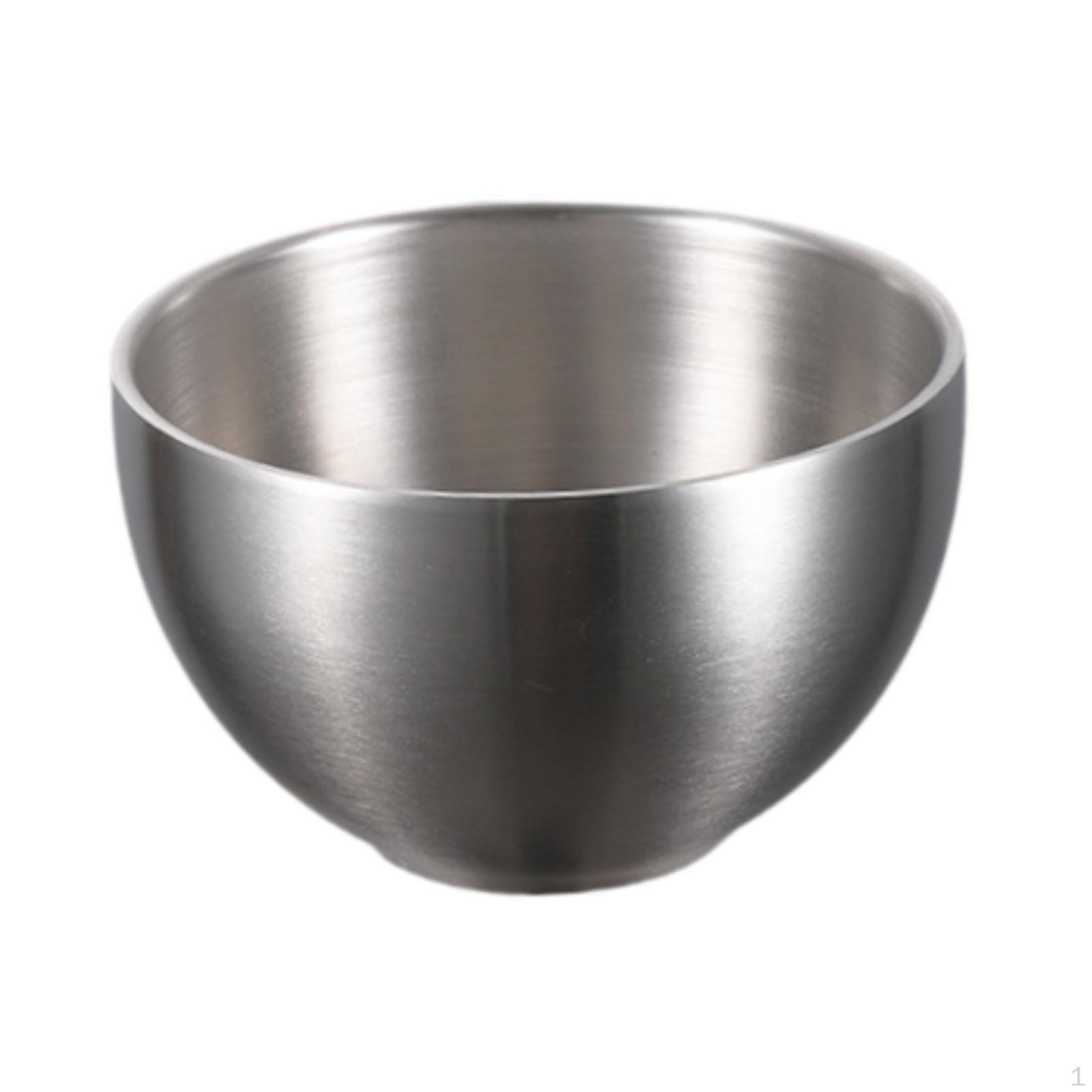 

Миска для мороженого из нержавеющей стали с двойным слоем изоляции, штабелируемая для закусок, супа, риса 290ml NO Handle