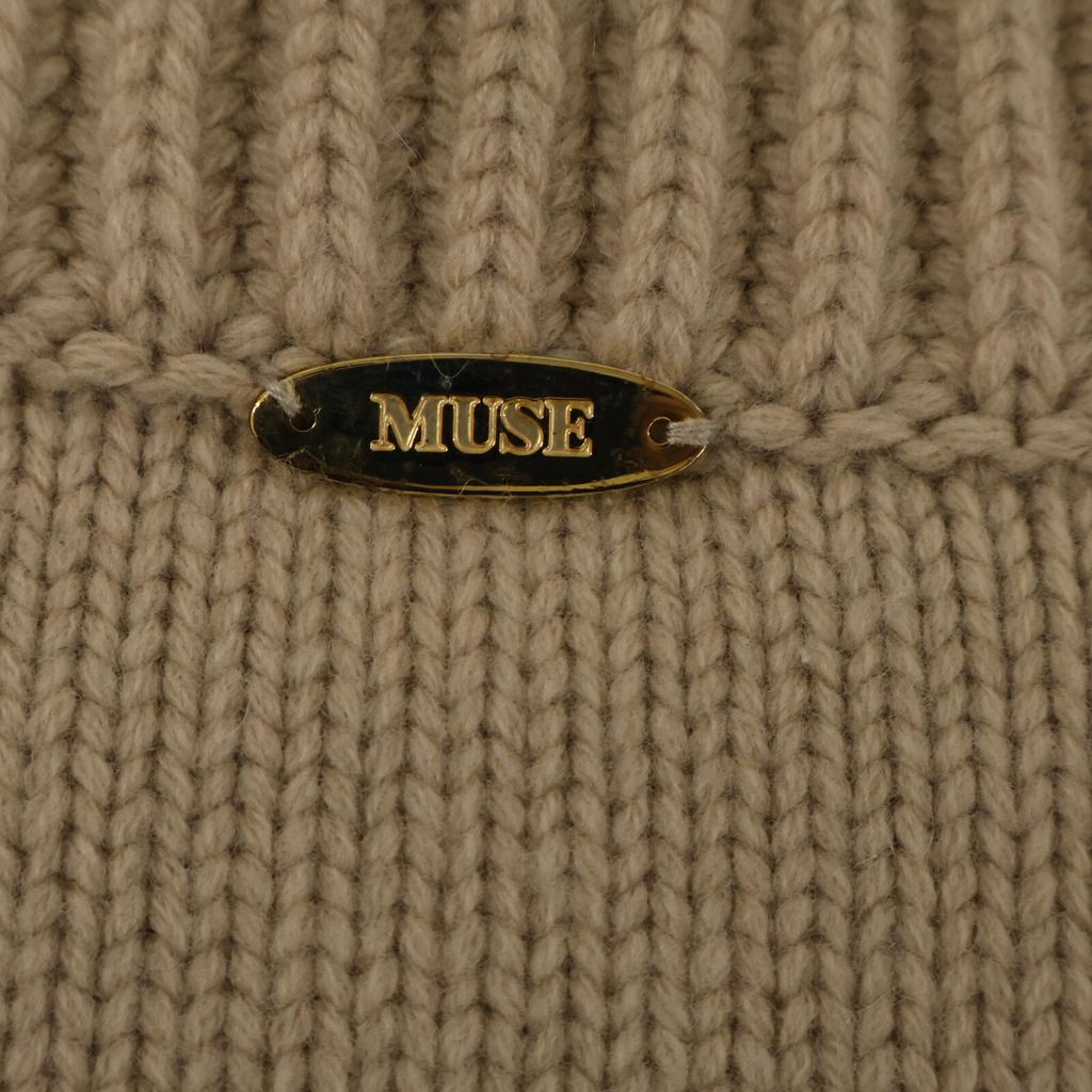 Muse Beige Wool Cashmere 5G Pullover Sweater Tops Not Written beigeUsed