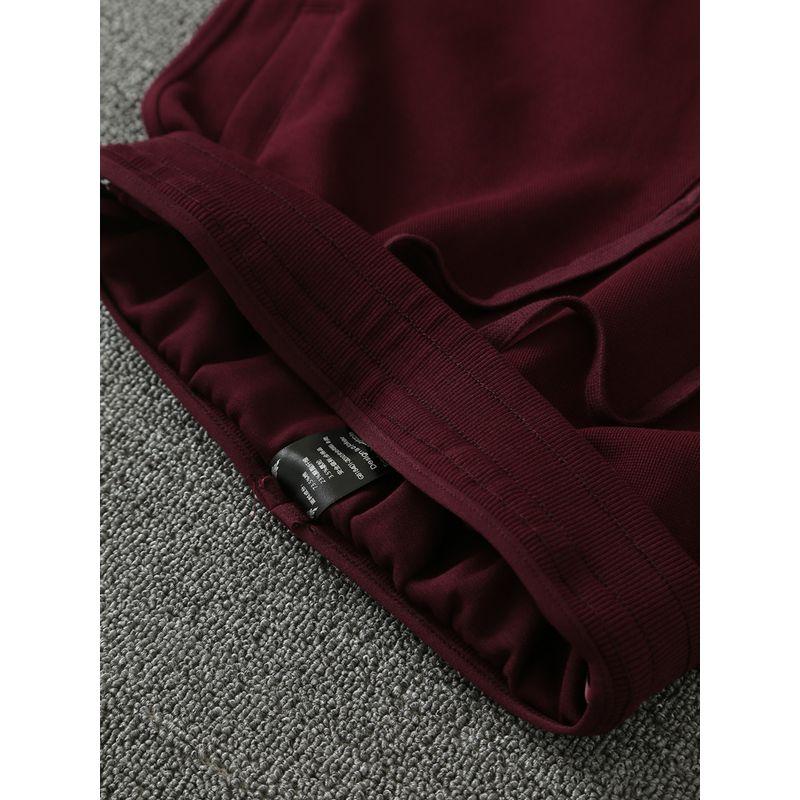 Casual Spring and Autumn Women's Purplish Red Loose Track Pants