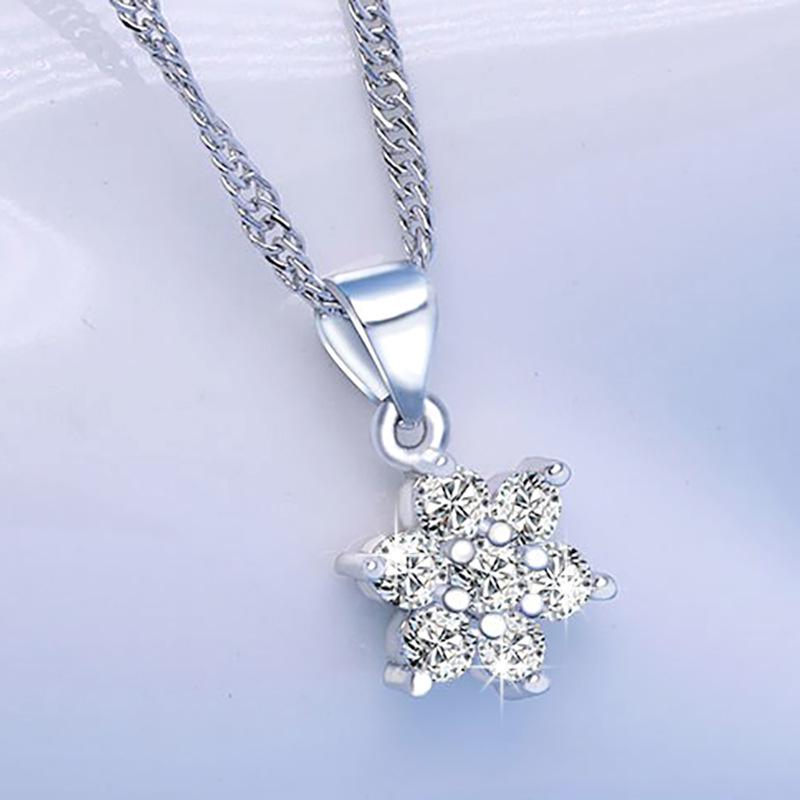 

Korean Snowflake Pendant Necklace - Women s Fashion Accessory