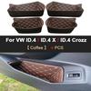 For Volkswagen VW ID.4 Crozz X -2025 Car Door Storage Box Protector Pads Cover Leather Slot Organizer Pockets Accessories