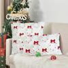 Christmas Plush Pillow Cover With Geometric Snowflake Design For Home Decor And Gift