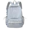 Sweet Lace Trim Rucksack Large Capacity Student School Bag Y2k Polka Dot Backpack  Outdoor Use