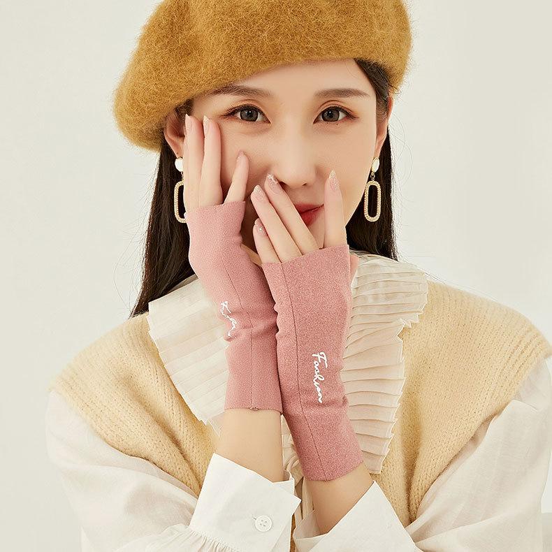 

Велосипедные перчатки для женщин, новые зимние термальные перчатки без пальцев для езды на открытом воздухе, теплые перчатки с полупальцами D174 унисекс, высокие one size fits all