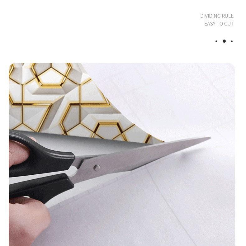 3D Geometrisk Självhäftande PVC Dra & Klistra Tapet Modern Texturerad Dekor för Vardagsrum, Sovrum, Hemma-kontor | Lätt Avtagbar Väggdekal