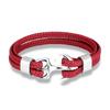Navy Style Men Anchor Bracelet Woven Multilayer Leather Bracelets for Women Black Stainless Steel Sport Buckle