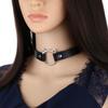 Cat Ear O-Ring Choker Necklace Punk PU Leather Collar for Women Harajuku Jewelry
