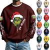 Men's Long Sleeve Neck Sweatshirt Christmas Print Pullover