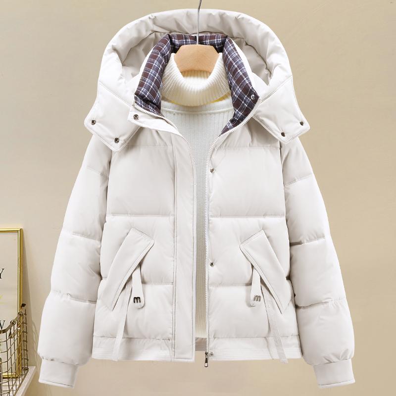 Modă Iarnă Femei Parkas Scurte cu Glugă Largi Groase Calde Jachete Palton de Damă